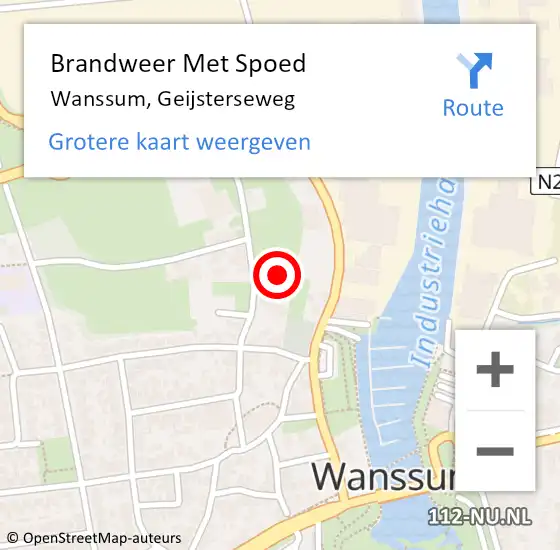 Locatie op kaart van de 112 melding: Brandweer Met Spoed Naar Wanssum, Geijsterseweg op 18 juli 2021 11:17