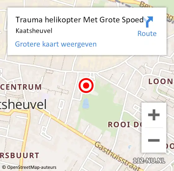 Locatie op kaart van de 112 melding: Trauma helikopter Met Grote Spoed Naar Kaatsheuvel op 18 juli 2021 12:38