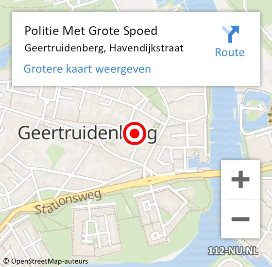 Locatie op kaart van de 112 melding: Politie Met Grote Spoed Naar Geertruidenberg, Havendijkstraat op 18 juli 2021 19:49