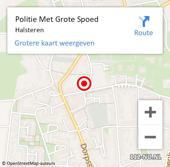 Locatie op kaart van de 112 melding: Politie Met Grote Spoed Naar Halsteren op 18 juli 2021 21:24