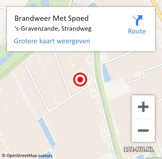 Locatie op kaart van de 112 melding: Brandweer Met Spoed Naar 's-Gravenzande, Strandweg op 18 juli 2021 21:33