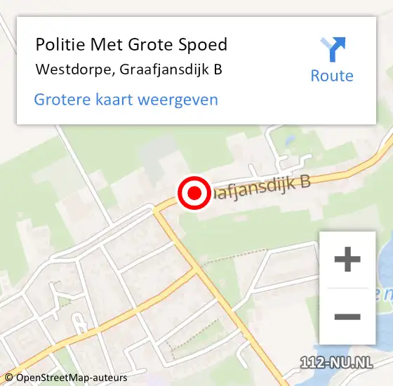 Locatie op kaart van de 112 melding: Politie Met Grote Spoed Naar Westdorpe, Graafjansdijk B op 18 juli 2021 23:01