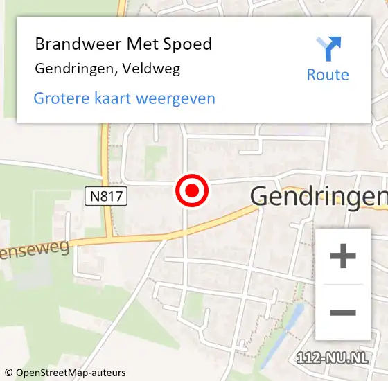 Locatie op kaart van de 112 melding: Brandweer Met Spoed Naar Gendringen, Veldweg op 19 juli 2021 08:21