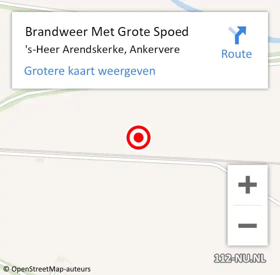 Locatie op kaart van de 112 melding: Brandweer Met Grote Spoed Naar 's-Heer Arendskerke, Ankervere op 19 juli 2021 11:25