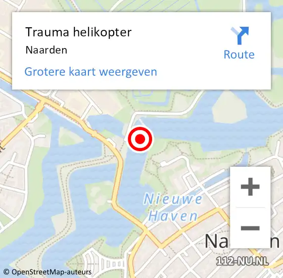 Locatie op kaart van de 112 melding: Trauma helikopter Naarden op 19 juli 2021 12:05