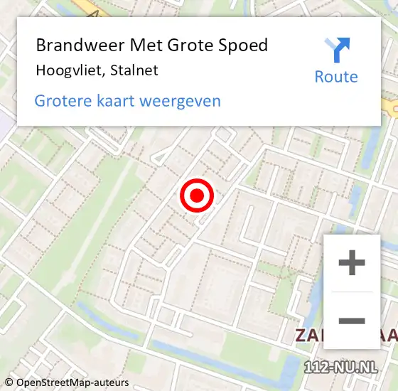 Locatie op kaart van de 112 melding: Brandweer Met Grote Spoed Naar Hoogvliet, Stalnet op 19 juli 2021 13:36