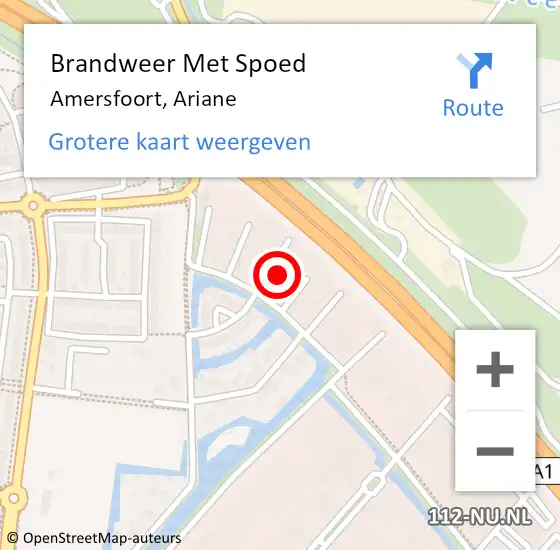 Locatie op kaart van de 112 melding: Brandweer Met Spoed Naar Amersfoort, Ariane op 19 juli 2021 15:25