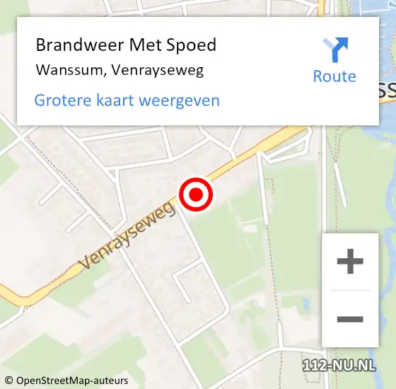 Locatie op kaart van de 112 melding: Brandweer Met Spoed Naar Wanssum, Venrayseweg op 19 juli 2021 16:43