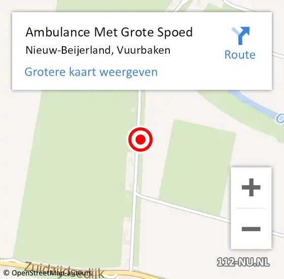 Locatie op kaart van de 112 melding: Ambulance Met Grote Spoed Naar Nieuw-Beijerland, Vuurbaken op 19 juli 2021 16:52