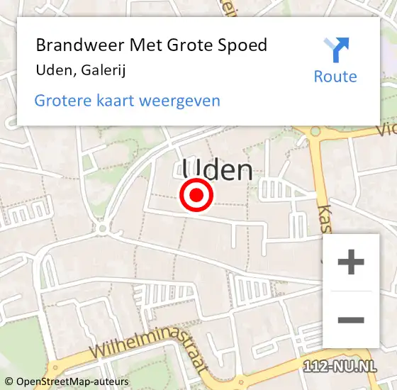 Locatie op kaart van de 112 melding: Brandweer Met Grote Spoed Naar Uden, Galerij op 19 juli 2021 17:37