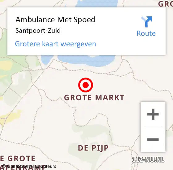 Locatie op kaart van de 112 melding: Ambulance Met Spoed Naar Santpoort-Zuid op 19 juli 2021 19:29