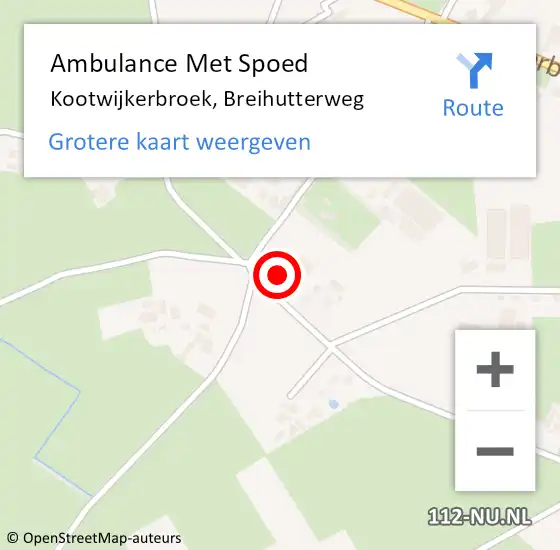 Locatie op kaart van de 112 melding: Ambulance Met Spoed Naar Kootwijkerbroek, Breihutterweg op 19 juli 2021 20:49