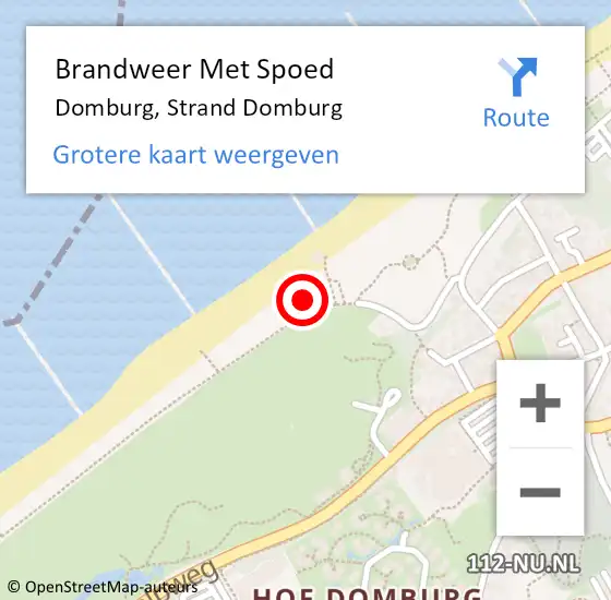Locatie op kaart van de 112 melding: Brandweer Met Spoed Naar Domburg, Strand Domburg op 20 juli 2021 01:19