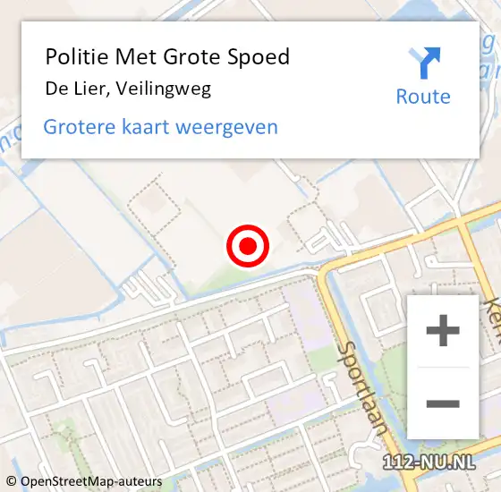 Locatie op kaart van de 112 melding: Politie Met Grote Spoed Naar De Lier, Veilingweg op 20 juli 2021 06:45