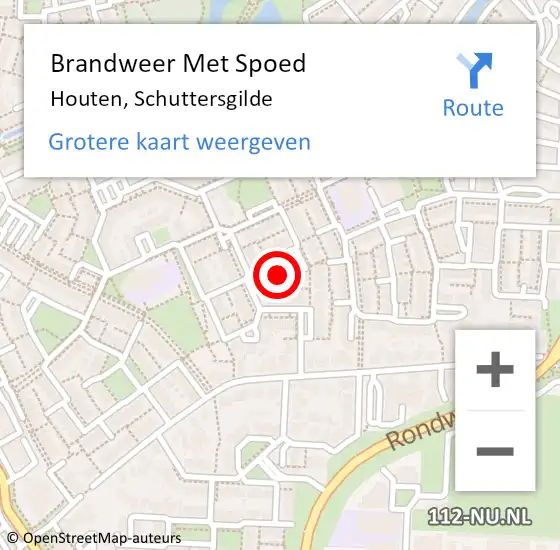 Locatie op kaart van de 112 melding: Brandweer Met Spoed Naar Houten, Schuttersgilde op 20 juli 2021 08:38