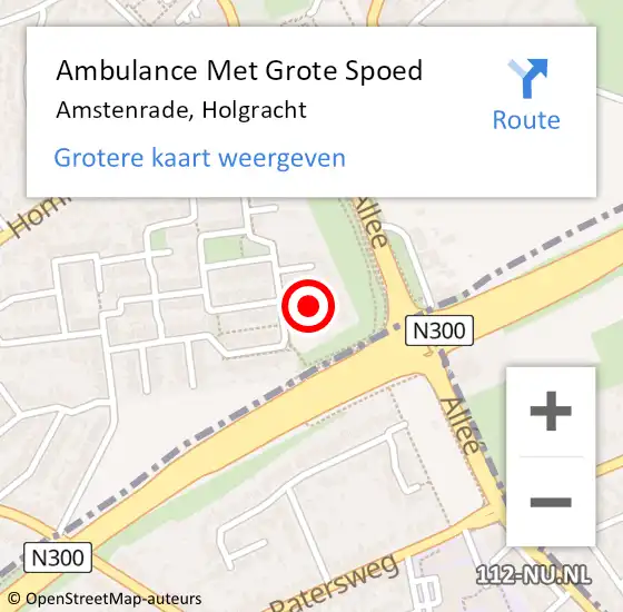 Locatie op kaart van de 112 melding: Ambulance Met Grote Spoed Naar Amstenrade, Holgracht op 17 juni 2014 06:54