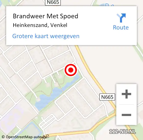 Locatie op kaart van de 112 melding: Brandweer Met Spoed Naar Heinkenszand, Venkel op 20 juli 2021 13:51