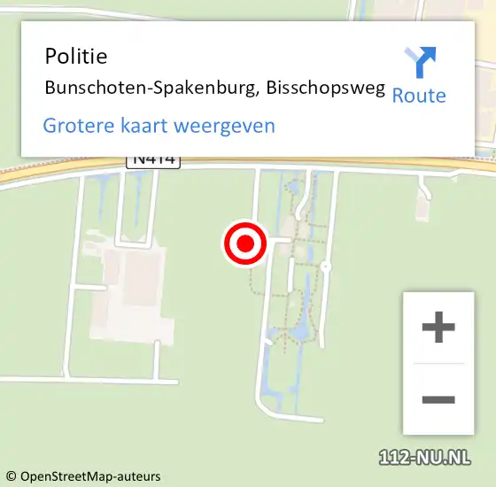 Locatie op kaart van de 112 melding: Politie Bunschoten-Spakenburg, Bisschopsweg op 20 juli 2021 17:38