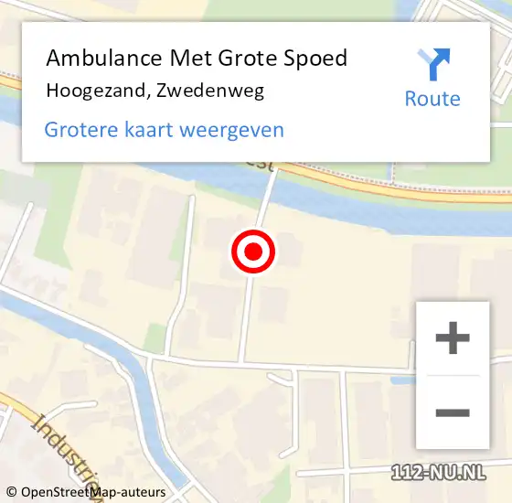 Locatie op kaart van de 112 melding: Ambulance Met Grote Spoed Naar Hoogezand, Zwedenweg op 17 juni 2014 08:12