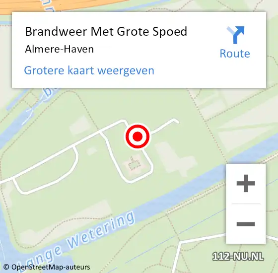 Locatie op kaart van de 112 melding: Brandweer Met Grote Spoed Naar Almere-Haven op 20 juli 2021 19:26