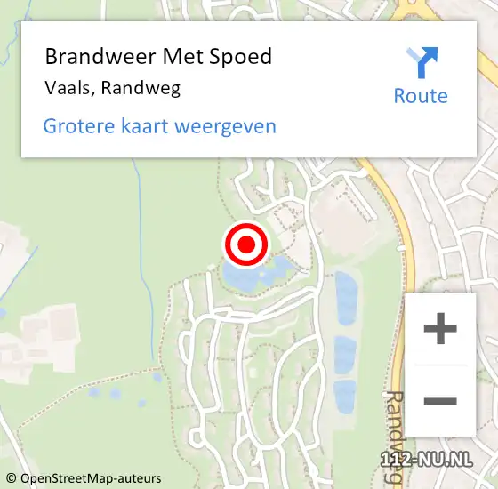 Locatie op kaart van de 112 melding: Brandweer Met Spoed Naar Vaals, Randweg op 20 juli 2021 19:28