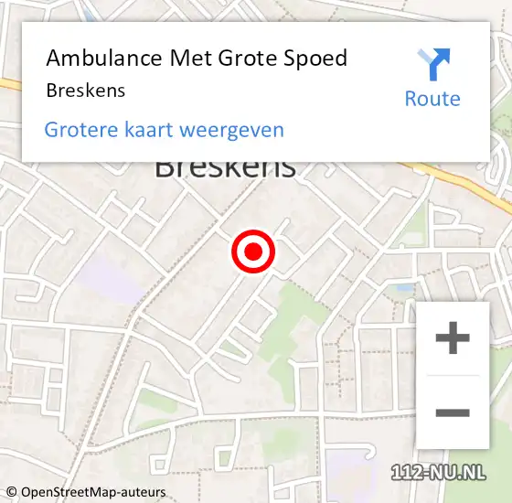 Locatie op kaart van de 112 melding: Ambulance Met Grote Spoed Naar Breskens op 20 juli 2021 23:02