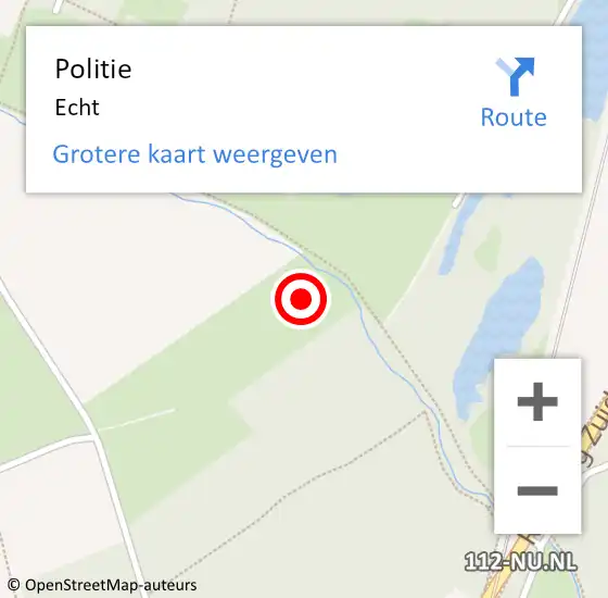 Locatie op kaart van de 112 melding: Politie Echt op 20 juli 2021 23:41