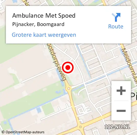 Locatie op kaart van de 112 melding: Ambulance Met Spoed Naar Pijnacker, Boomgaard op 21 juli 2021 00:28