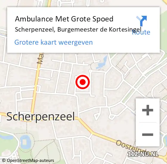 Locatie op kaart van de 112 melding: Ambulance Met Grote Spoed Naar Scherpenzeel, Burgemeester de Kortesingel op 21 juli 2021 00:56