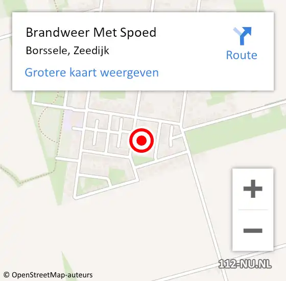 Locatie op kaart van de 112 melding: Brandweer Met Spoed Naar Borssele, Zeedijk op 21 juli 2021 01:58