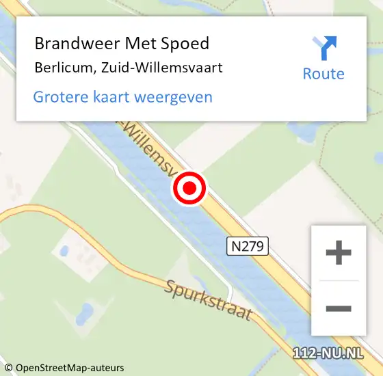 Locatie op kaart van de 112 melding: Brandweer Met Spoed Naar Berlicum, Zuid-Willemsvaart op 21 juli 2021 02:56