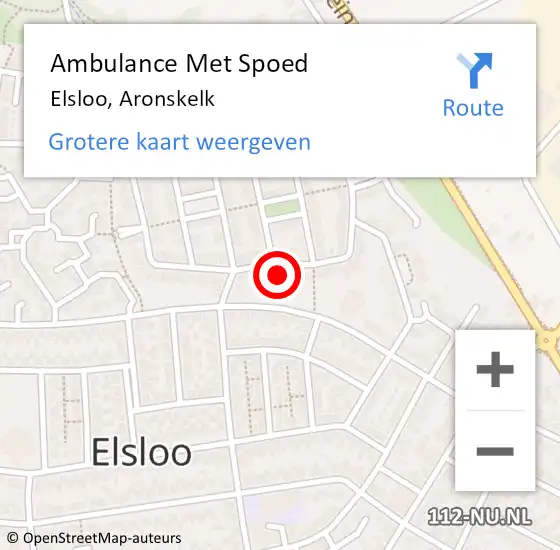 Locatie op kaart van de 112 melding: Ambulance Met Spoed Naar Elsloo, Aronskelk op 17 juni 2014 08:47