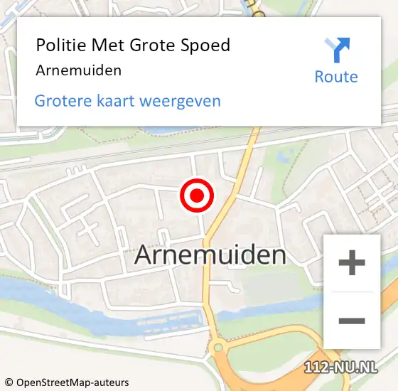 Locatie op kaart van de 112 melding: Politie Met Grote Spoed Naar Arnemuiden op 21 juli 2021 09:24