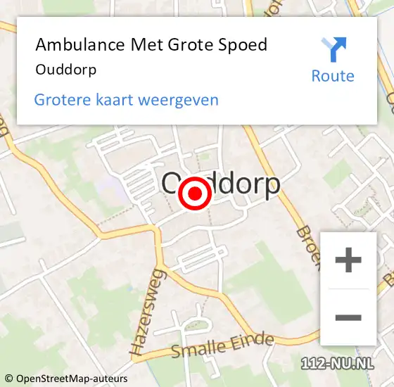 Locatie op kaart van de 112 melding: Ambulance Met Grote Spoed Naar Ouddorp op 21 juli 2021 13:43