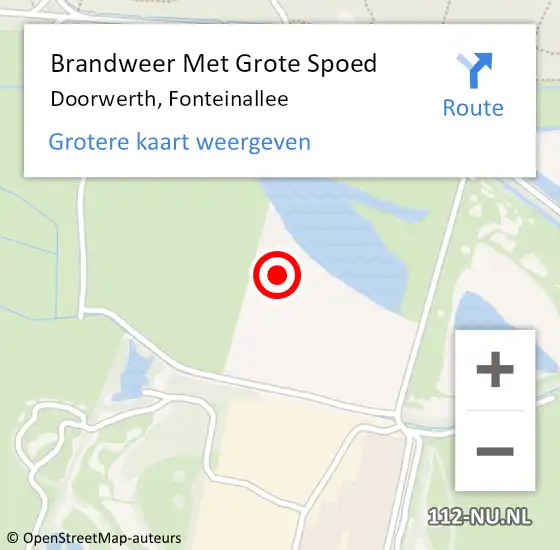 Locatie op kaart van de 112 melding: Brandweer Met Grote Spoed Naar Doorwerth, Fonteinallee op 21 juli 2021 14:01