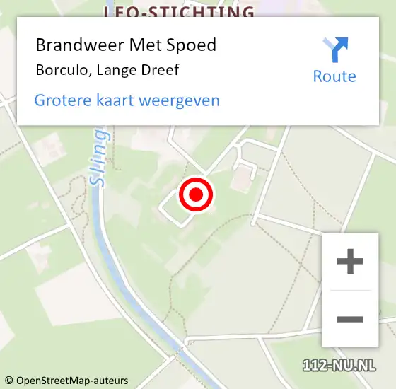 Locatie op kaart van de 112 melding: Brandweer Met Spoed Naar Borculo, Lange Dreef op 21 juli 2021 14:28