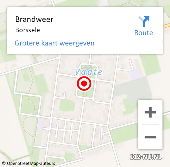 Locatie op kaart van de 112 melding: Brandweer Borssele op 21 juli 2021 19:19