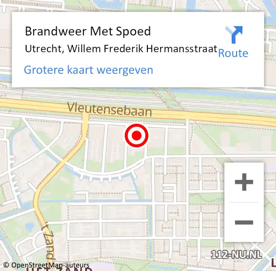 Locatie op kaart van de 112 melding: Brandweer Met Spoed Naar Utrecht, Willem Frederik Hermansstraat op 21 juli 2021 23:12