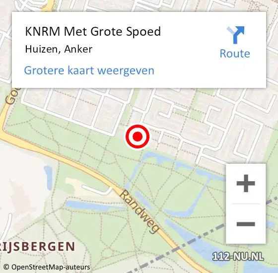 Locatie op kaart van de 112 melding: KNRM Met Grote Spoed Naar Huizen, Anker op 22 juli 2021 04:14