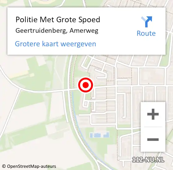 Locatie op kaart van de 112 melding: Politie Met Grote Spoed Naar Geertruidenberg, Amerweg op 22 juli 2021 07:00