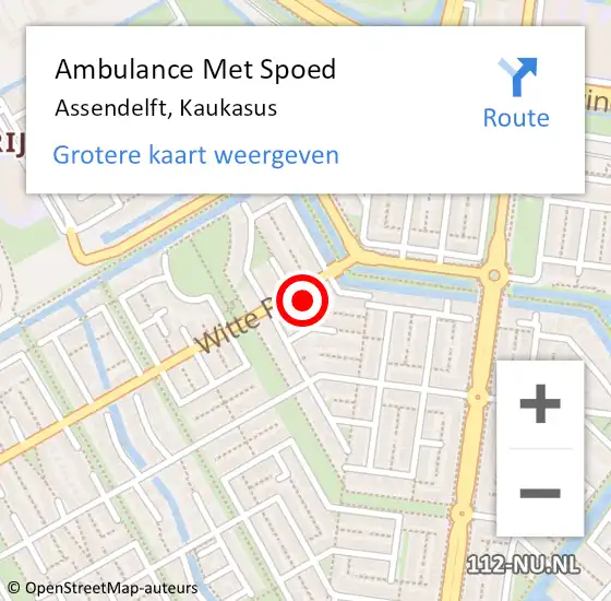 Locatie op kaart van de 112 melding: Ambulance Met Spoed Naar Assendelft, Kaukasus op 22 juli 2021 08:25