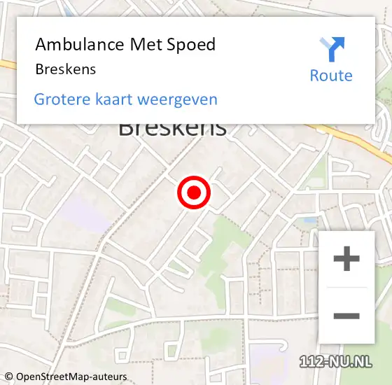 Locatie op kaart van de 112 melding: Ambulance Met Spoed Naar Breskens op 22 juli 2021 09:22