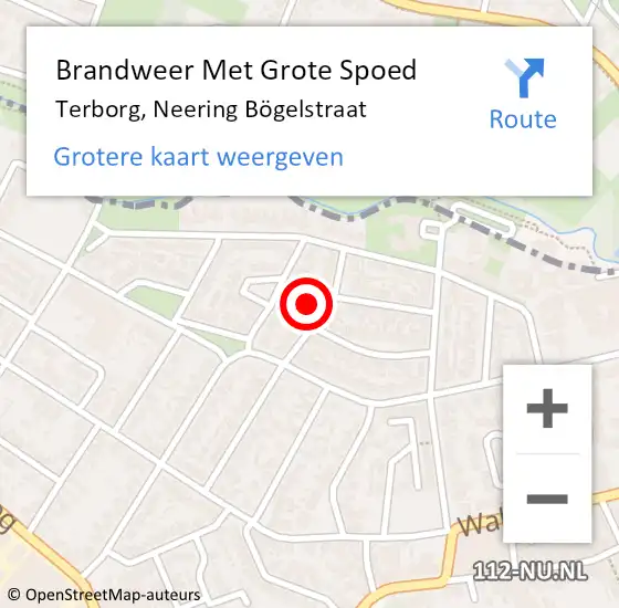 Locatie op kaart van de 112 melding: Brandweer Met Grote Spoed Naar Terborg, Neering Bögelstraat op 22 juli 2021 09:25