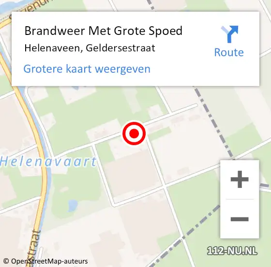 Locatie op kaart van de 112 melding: Brandweer Met Grote Spoed Naar Helenaveen, Geldersestraat op 22 juli 2021 09:51