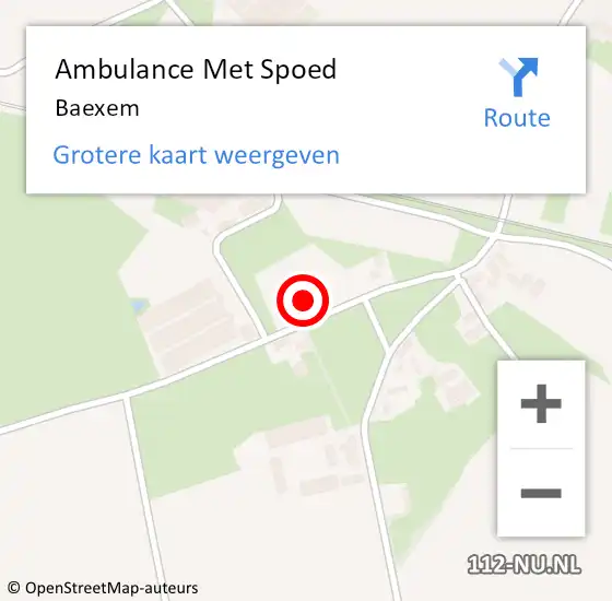Locatie op kaart van de 112 melding: Ambulance Met Spoed Naar Baexem op 22 juli 2021 10:31