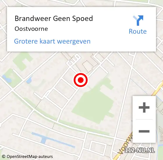 Locatie op kaart van de 112 melding: Brandweer Geen Spoed Naar Oostvoorne op 22 juli 2021 10:42