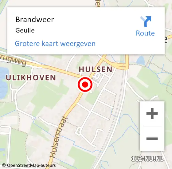 Locatie op kaart van de 112 melding: Brandweer Geulle op 17 juni 2014 10:57