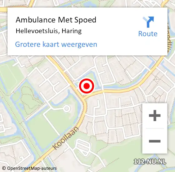 Locatie op kaart van de 112 melding: Ambulance Met Spoed Naar Hellevoetsluis, Haring op 22 juli 2021 12:33