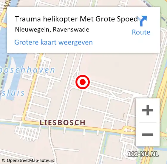 Locatie op kaart van de 112 melding: Trauma helikopter Met Grote Spoed Naar Nieuwegein, Ravenswade op 22 juli 2021 14:30