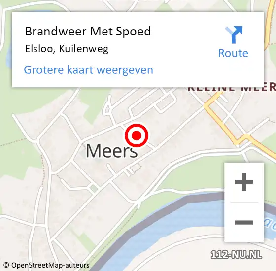 Locatie op kaart van de 112 melding: Brandweer Met Spoed Naar Elsloo, Kuilenweg op 22 juli 2021 16:35